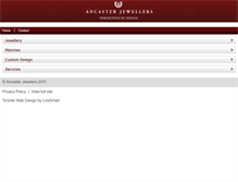 Tablet Screenshot of ancasterjewellers.com